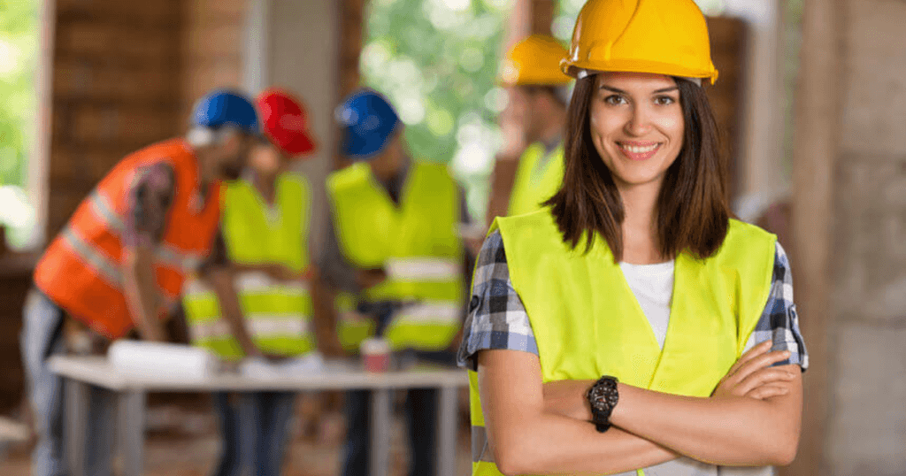 women in construction as excavating contractor
