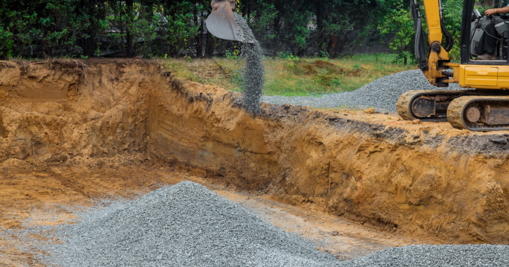 drainage backfill with gravel