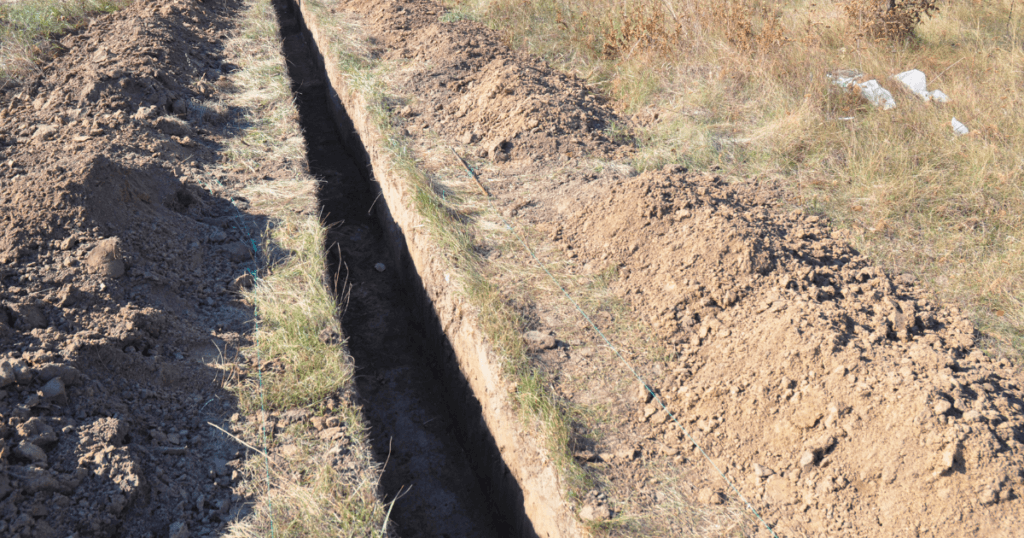 drainage trench